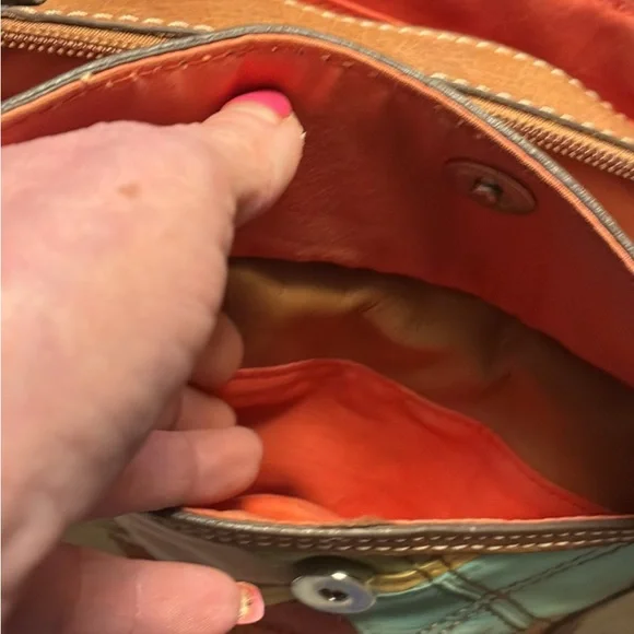 Fossil Colorful Patchwork Crossbody Bag vintage in excellent used condition - Picture 5 of 7